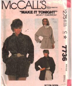 McCall's 7736 Jacket Size: 10-12 Uncut Sewing Pattern
