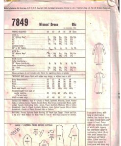 Alternative view of McCall's 7849 Dress Size: 14 Bust 34 Used Sewing Pattern