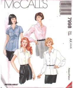 McCall's 7998 Shirts Size: AX 4-6-8 Uncut Sewing Pattern