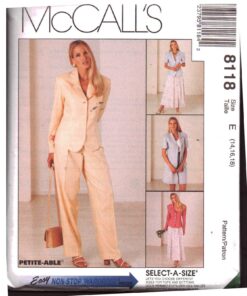 McCall's 8118 Jacket, Pants, Shorts, Skirt Size: E 14-16-18 Uncut Sewing Pattern