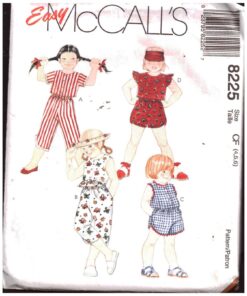 McCall's 8225 Girls' Tops, Capri Pants, Shorts Size: CF 4-5-6 Used Sewing Pattern