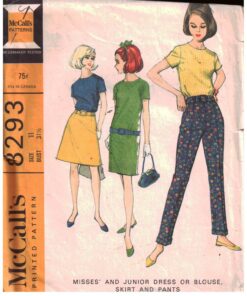 McCall's 8293 Dress, Blouse, Skirt, Pants Size: 11 Bust 31.5 Used Sewing Pattern