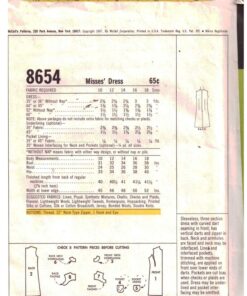 Alternative view of McCall's 8654 Dress Size: 14 Bust 34 Uncut Sewing Pattern