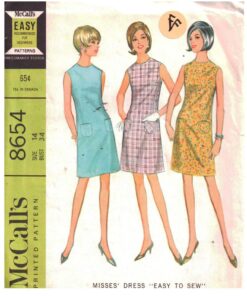 McCall's 8654 Dress Size: 14 Bust 34 Uncut Sewing Pattern