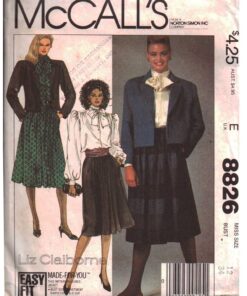 McCall's 8826 Jacket, Blouse, Skirt by Liz Claiborne Size: 12 Bust 34 Uncut Sewing Pattern