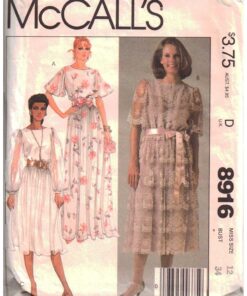 McCall's 8916 Dress Size: 12 Bust 34 Used Sewing Pattern
