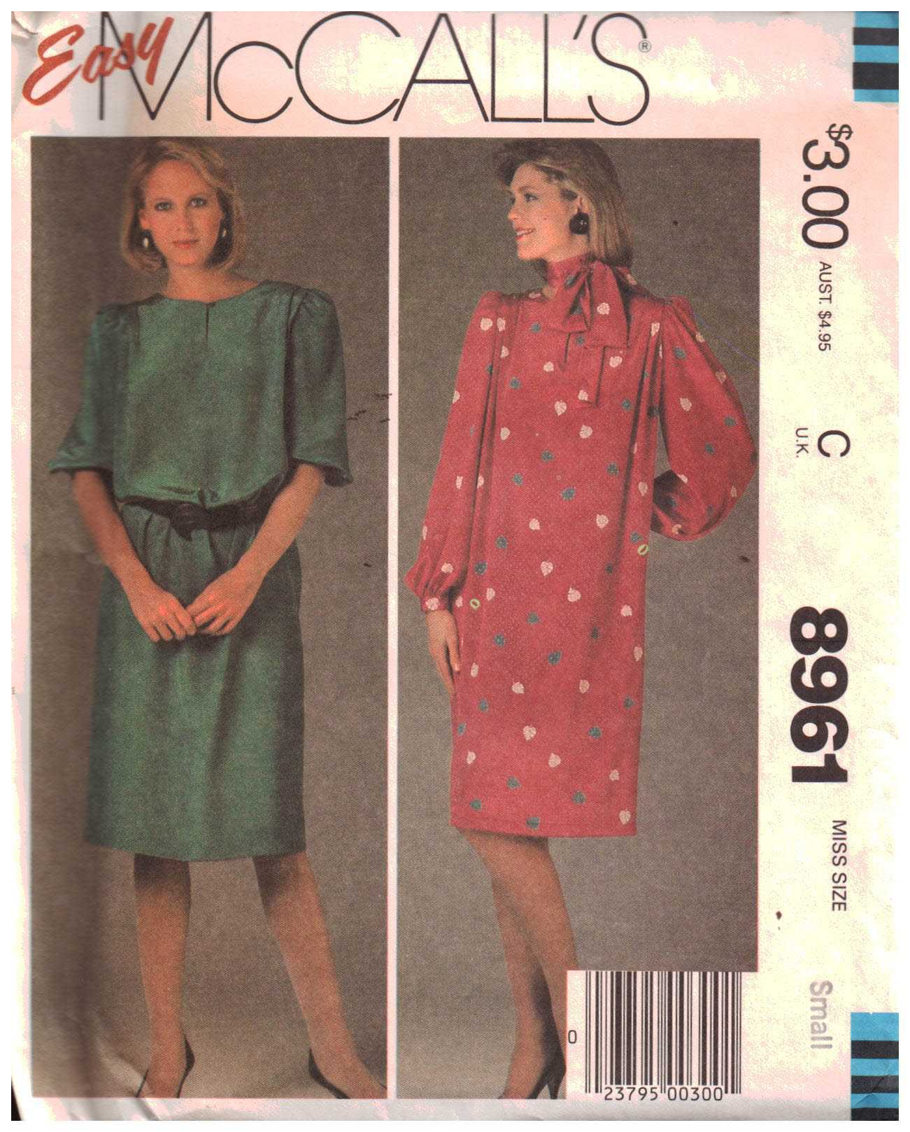 McCall's 8961 Dress Size: 10/12 Uncut Sewing Pattern