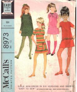 McCall's 8973 Girls' Dress , Shorts Size: 12 Used Sewing Pattern