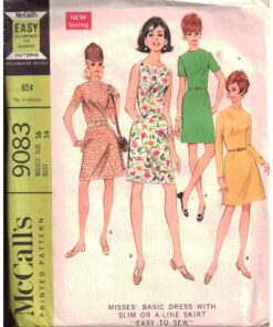 McCall's 9083 Dress Size: 16 Bust 38 Used Sewing Pattern