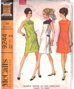McCall's 9244 Dress Size: 12 Bust 34 Used Sewing Pattern