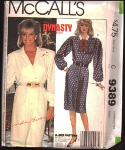 McCall's 9389 Dress Size: B 8-10-12 Uncut Sewing Pattern