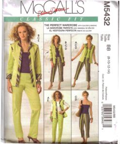 McCall's M5432 Vest, Jacket, Top, Pants Size: BB 8-10-12-14 Uncut Sewing Pattern