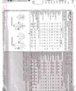 Alternative view of McCall's M5718 Jacket, Coat Size: B5 8-10-12-14-16 Uncut Sewing Pattern
