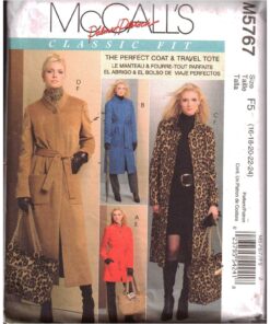 McCall's M5767 Coat in three lengths, Tote Size: F5 16-24 Uncut Sewing Pattern