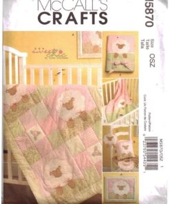 McCall's M5870 Infants Nursery - Blanket, Quilt, Pillow, Framed Lamb, Toy, Bib Size: OSZ Uncut Sewing Pattern