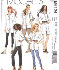 McCall's M6124 Shirts Size: RR 18W-24W Uncut Sewing Pattern