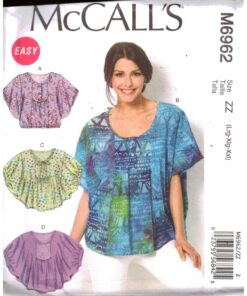 McCall's M6962 Tops Size: ZZ L-XL-XXL Uncut Sewing Pattern