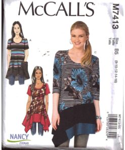 McCall's M7413 Tops Size: B5 8-16 Uncut Sewing Pattern