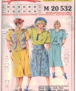 Neue Mode M 20 532 Dress, Top, Skirt, Vest Size: 8-18 Uncut Sewing Pattern