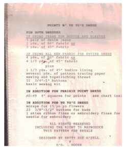 Alternative view of O'Dell House Points n Yo You Dress Size: All Uncut Sewing Pattern