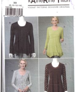 Vogue V8691 Tops by Katherine Tilton Size: BB 8-10-12-14 Used Sewing Pattern