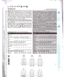 Alternative view of Vogue V8691 Tops by Katherine Tilton Size: BB 8-10-12-14 Used Sewing Pattern