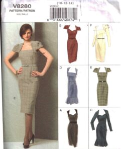 Vogue V8280 Dress Size: C 10-12-14 Used Sewing Pattern