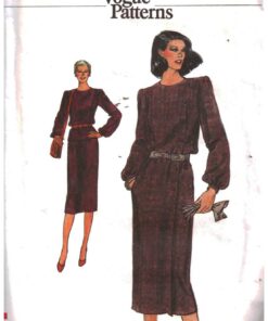 Vogue 7493 Dress, Top, Skirt Size: 10 Uncut Sewing Pattern