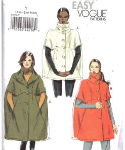 Vogue V8776 Cape/Jacket Size: Y XS-S-M Uncut Sewing Pattern