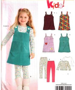 New Look 6639 Girl's Jumper, Leggings, Top Size: A 3-8 Uncut Sewing Pattern