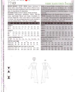 Alternative view of Vogue 7749 Dress Size: 6-8-10 Uncut Sewing Pattern