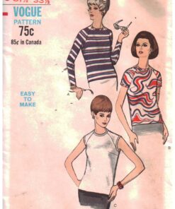 Vogue 7272 Tops Size: 8 Bust 31.5 Used Sewing Pattern