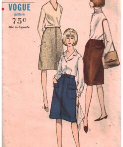 Vogue 6285 Skirt Size: Waist 26 Hip 36 Used Sewing Pattern