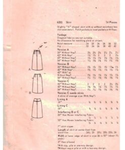 Alternative view of Vogue 6285 Skirt Size: Waist 26 Hip 36 Used Sewing Pattern