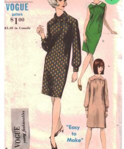 Vogue 6574 Dress Size: 10 Bust 31 Hip 33 Used Sewing Pattern