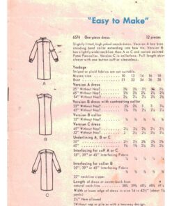 Alternative view of Vogue 6574 Dress Size: 10 Bust 31 Hip 33 Used Sewing Pattern