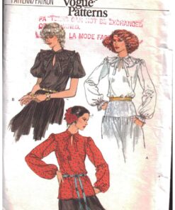 Vogue 9966 Blouse Size: 10 Used Sewing Pattern