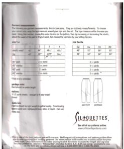 Silhouttes 3100 Laurie's Pants Size: 1-4, 5W-8W Uncut Sewing Pattern - Image 2