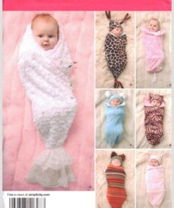 Simplicity 1898 Infant Swaddling Sacks, Hat Size: XXS-XS Uncut Sewing Pattern