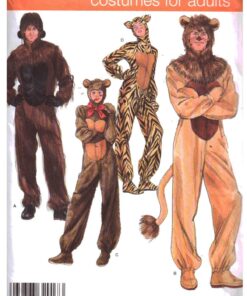 Simplicity 2853 Adult Costume - Lion, Monkey, Tiger, Ape Size: A XS-XL Used Sewing Pattern