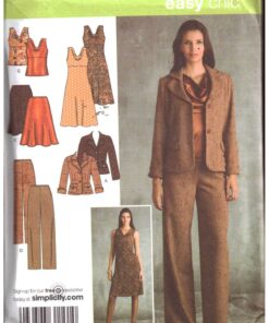 Simplicity 3566 Jacket, Pants, Bias Skirt, Dress, Top Size: U5 16-24 Uncut Sewing Pattern