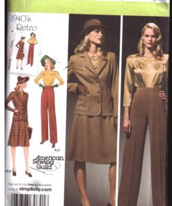 Simplicity 3688 Blouse, Skirt, Pants, Jacket - 1940's Retro Size: AA 10-18 Uncut Sewing Pattern