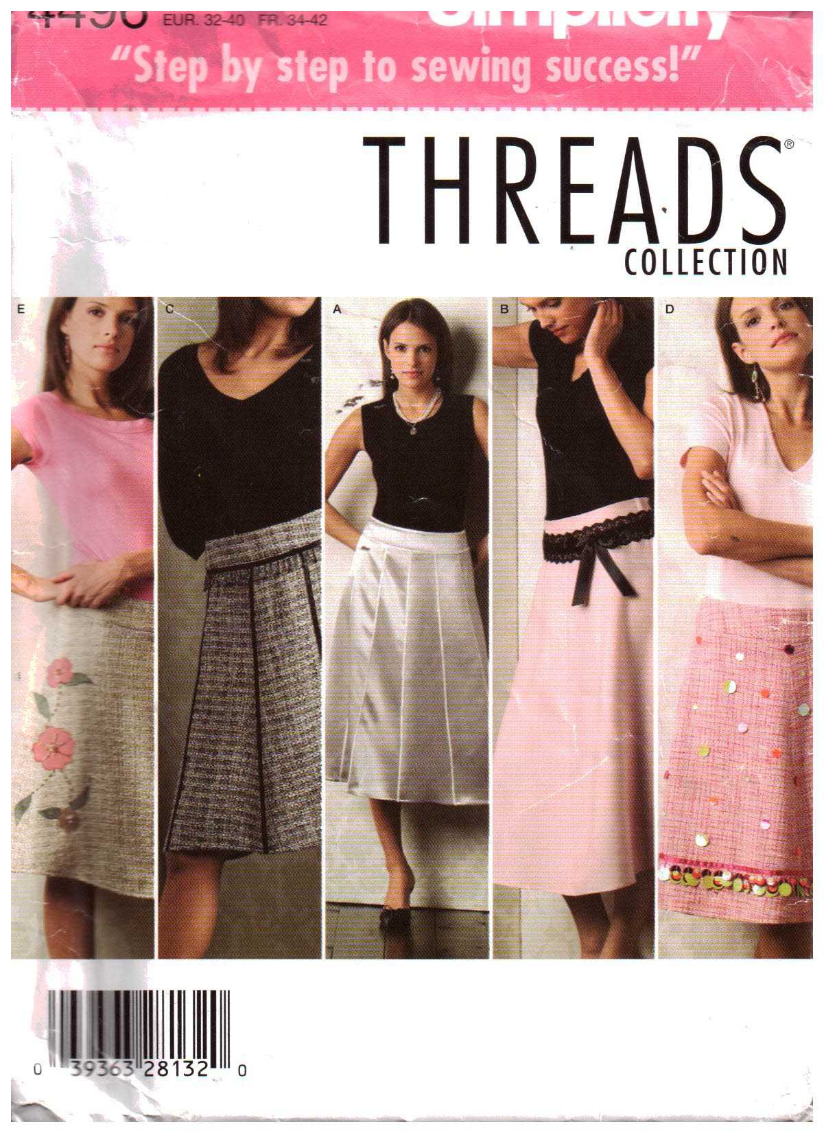 Simplicity 4496 Skirt Size: H5 6-14 Used Sewing Pattern