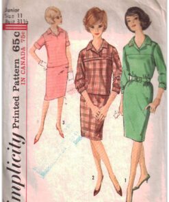Simplicity 5057 Dress, Top, Skirt Size: 11 Bust 31.5 Used Sewing Pattern