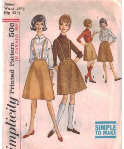 Simplicity 5079 Skirt Size: Waist 24.5 Hip 33.5 Used Sewing Pattern