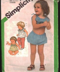 Simplicity 5155 Toddlers' Top, Pants. Bloomers Size: 2-3 Used Sewing Pattern
