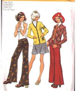 Simplicity 5316 Cardigan, Jacket, Bias Skirt, Bell-Bottom Pants Size: 9/10 Bust 30.5 Used Sewing Pattern