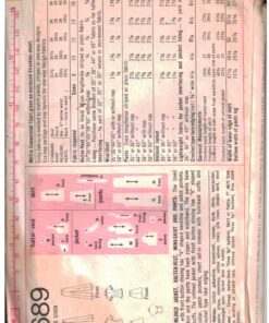 Alternative view of Simplicity 5689 Jacket, Halter-Vest, Skirt, Pants Size: 10 Bust 32.5 Used Sewing Pattern