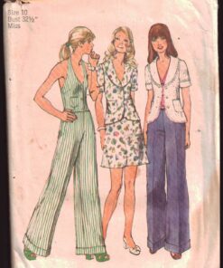Simplicity 5689 Jacket, Halter-Vest, Skirt, Pants Size: 10 Bust 32.5 Used Sewing Pattern