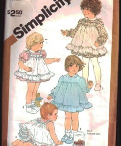 Simplicity 5777 Girl's Dress , Pinafore, Panties Size: 3 Used Sewing Pattern